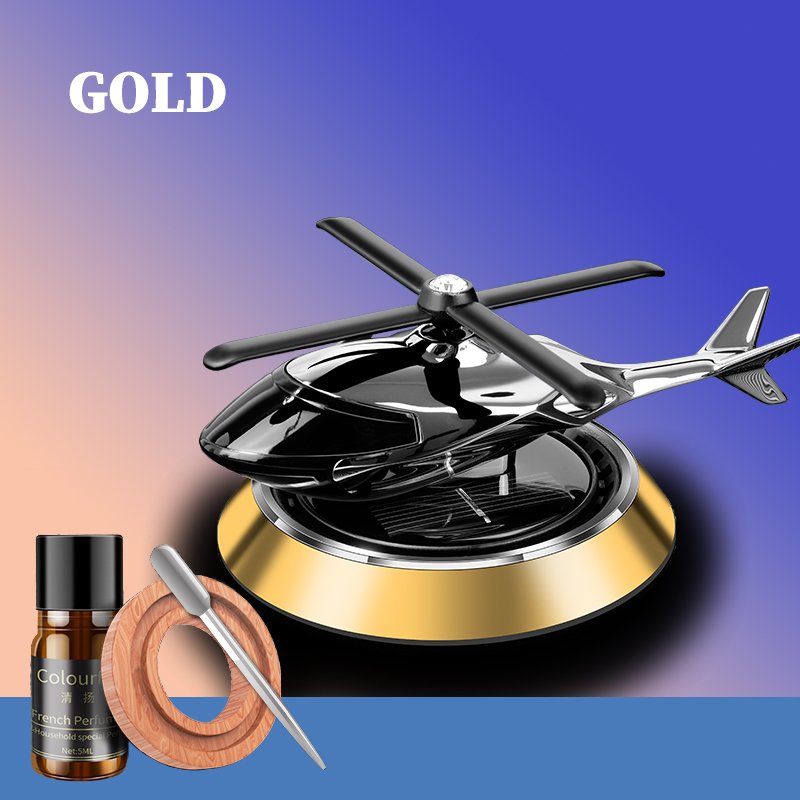 Luxury Car Decoration Solar Aircraft Car Perfume Fragrance Aromatherapy Solar Helicopter Air Freshener