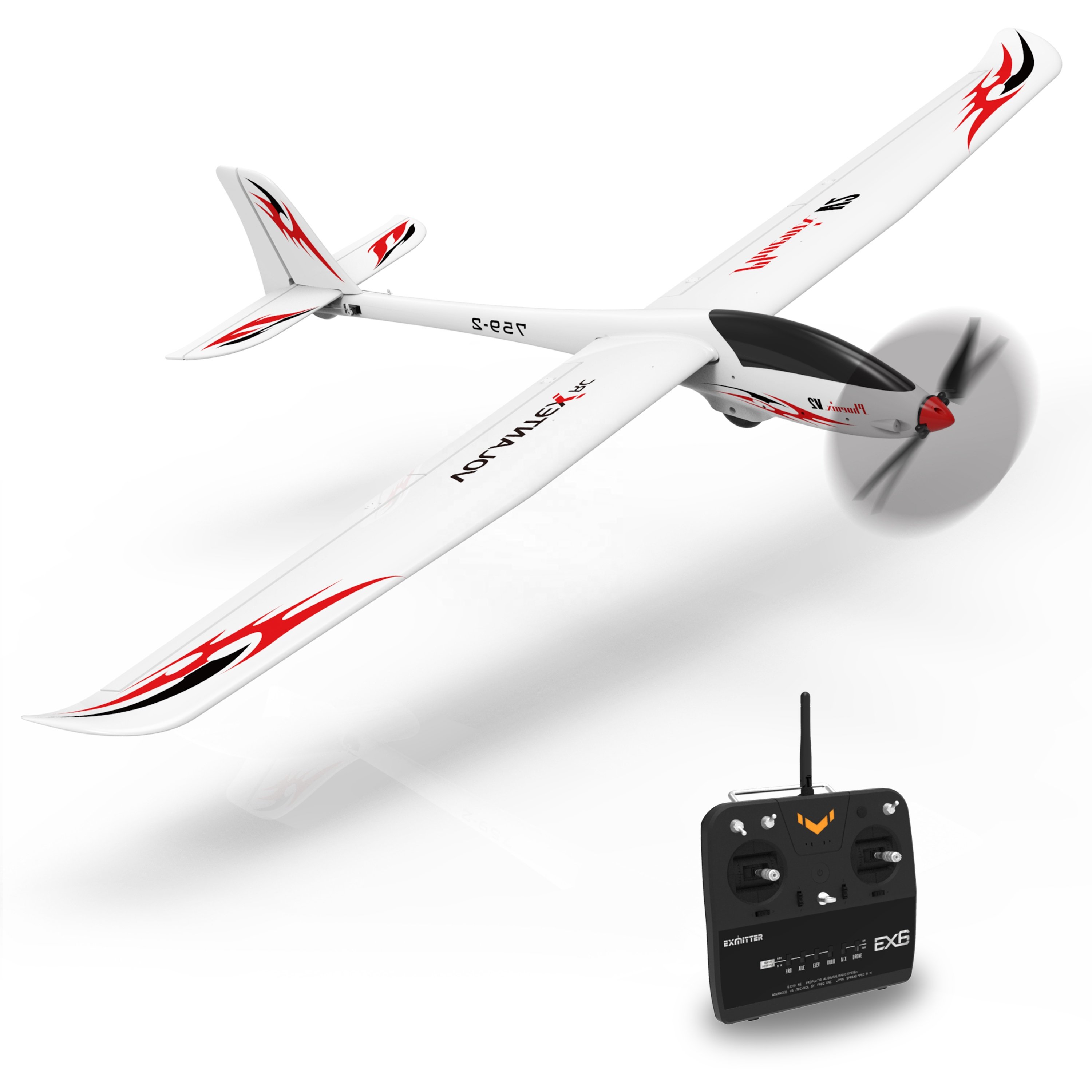 PNP Personalized Style Durable White Electric RC Sailplane Phoenix 2400 Remote Control Plane RTF
