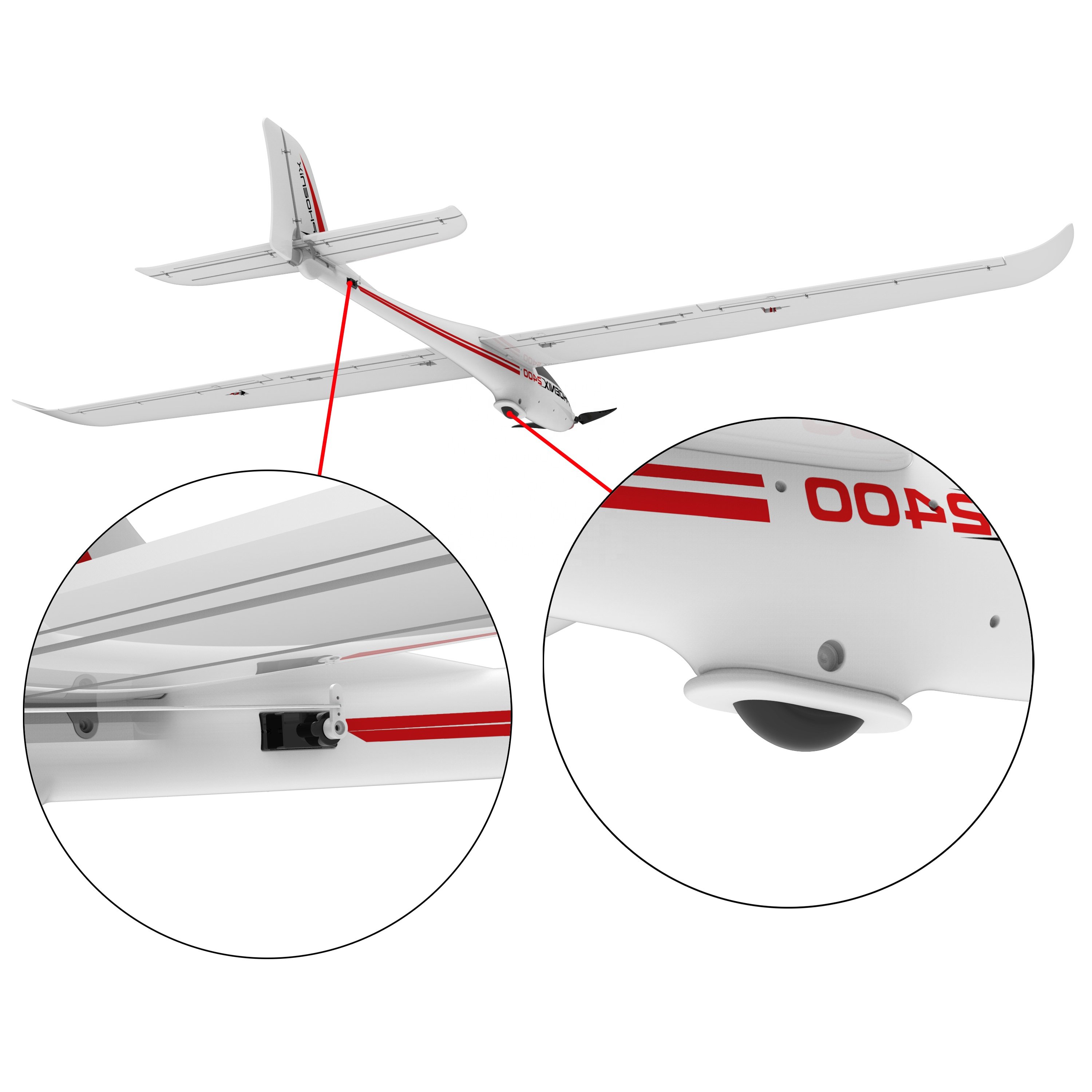 PNP Personalized Style Durable White Electric RC Sailplane Phoenix 2400 Remote Control Plane RTF