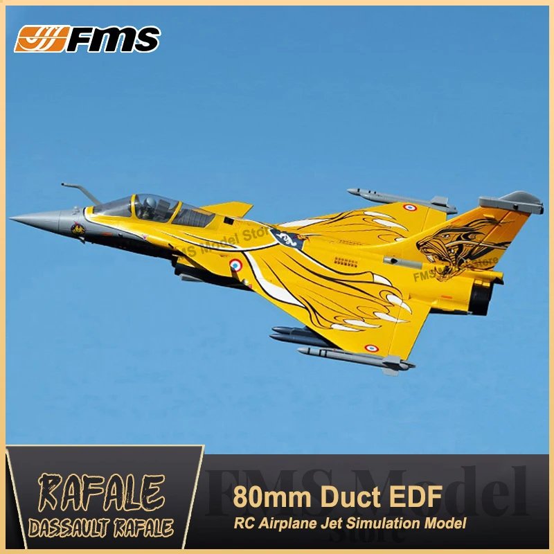 FMS 80mm Ducted DASSAULT Rafale EDF Model RC Airplane Fan Jet 974 6CH with Flaps Retracts PNP Hobby Plane Aircraft Avion EPO