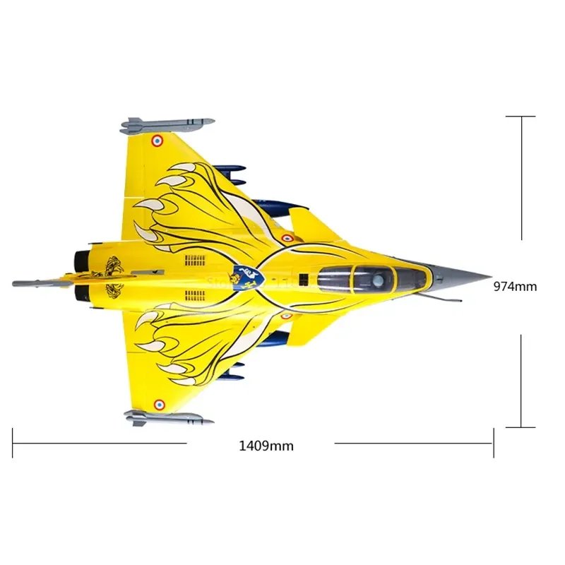 FMS 80mm Ducted DASSAULT Rafale EDF Model RC Airplane Fan Jet 974 6CH with Flaps Retracts PNP Hobby Plane Aircraft Avion EPO
