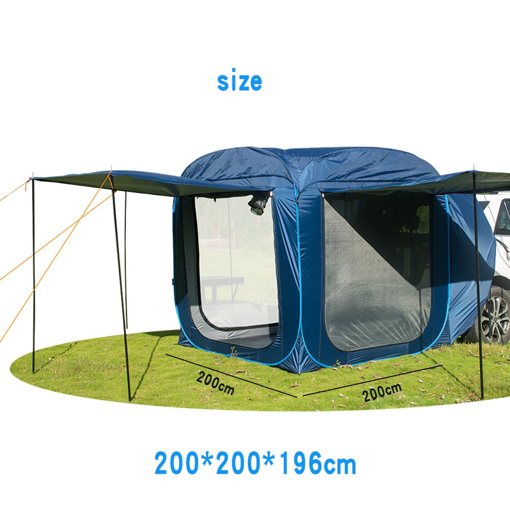 2024 outdoor camping tent Wire Rear fast opening Tent For Suv with car rear tent