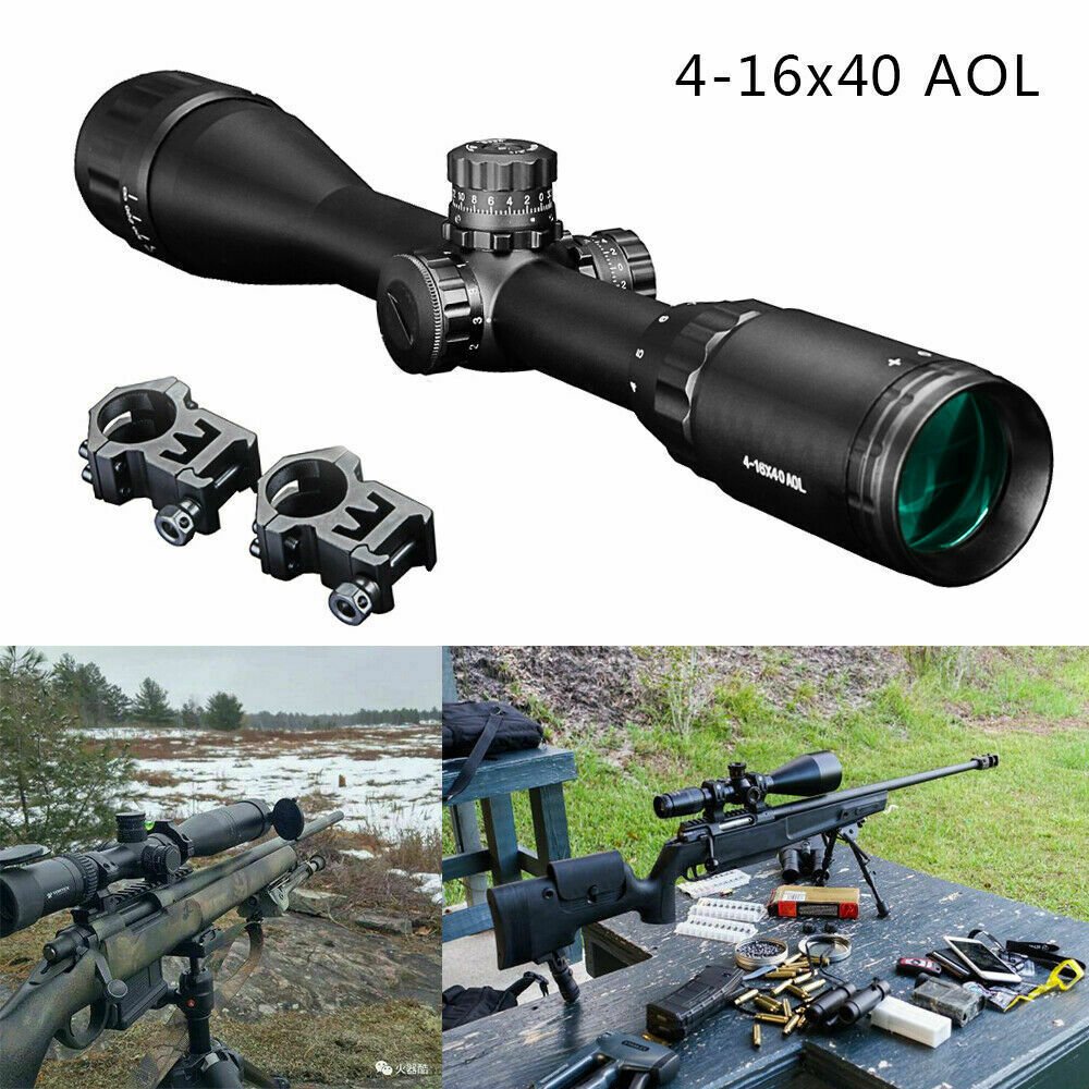 scope Private logo customized 4-16X40AOE optic sight one tube scopes green & red illumination Sight Scope