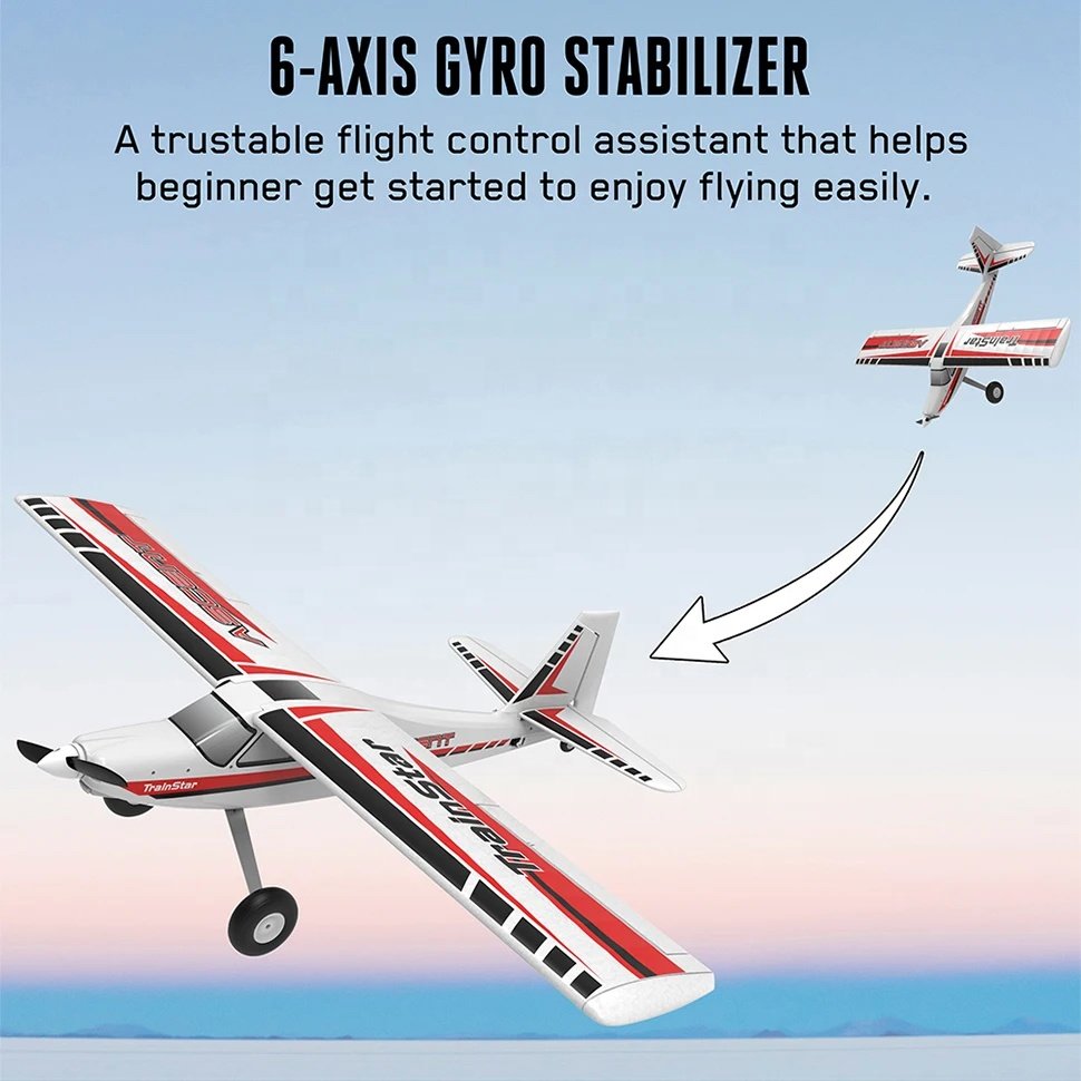 Volantex TrainStar 747-8 40A ESC PNP 1400mm Wingspan EPO Plastic Fuselage Brushless Motor Radio Control Airplane Birthday Gift