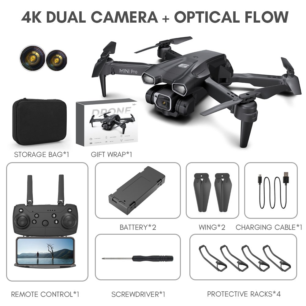 H66 Pro Drone 4K Professional HD -dual Camera Drone Mini Folding With Remote Control Aircraft Rc Helicopter Quadcopter UAVr