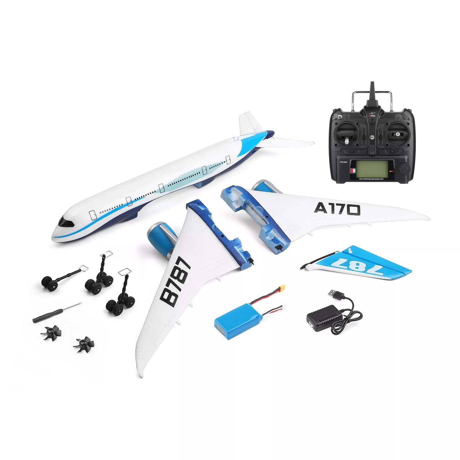 HOT SALES A170 RC Airplane 660mm Wingspan 2.4GHz 4CH Remote Control Airplane 3D/6G Brushless Motor EPO Material Outdoor Drone