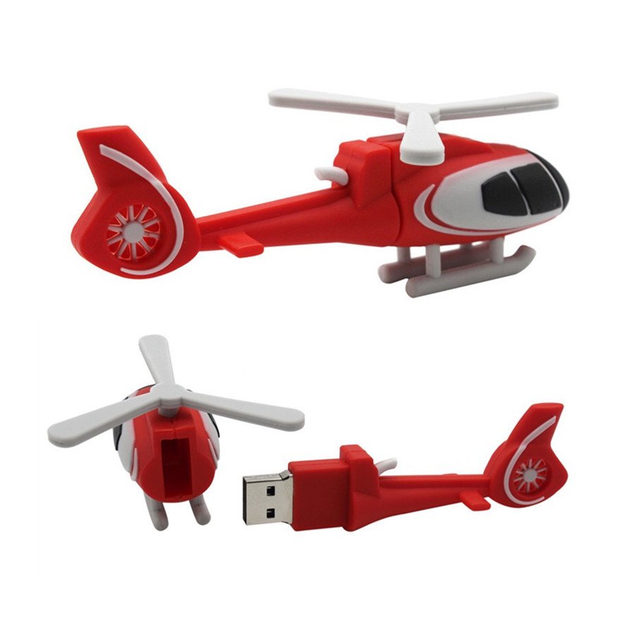 custom aeroplane aircraft usb stick rubber pvc 3D helicopter plane airplane shape usb flash drive