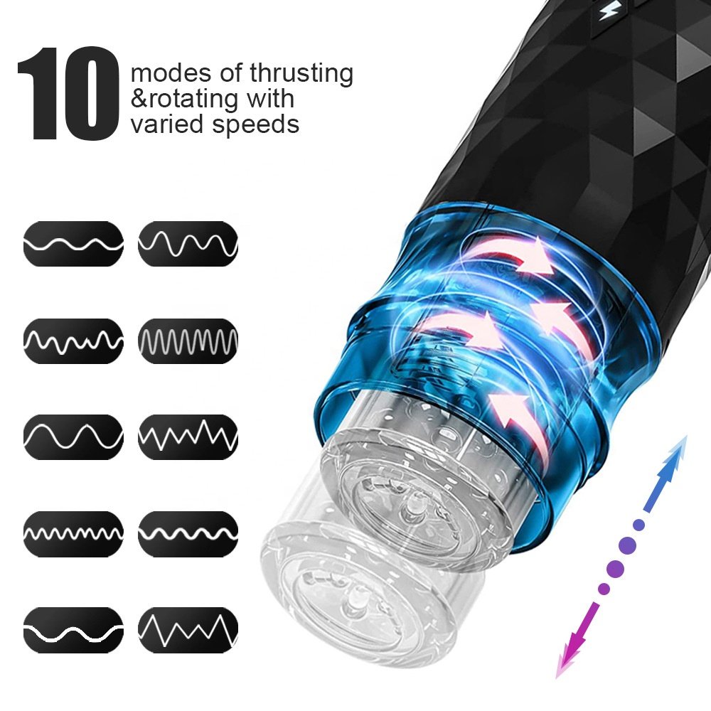 10-Frequency Variable Speed Automatic telescopic sucking intelligent voice heating vibration male masturbator Sex Toys for Men