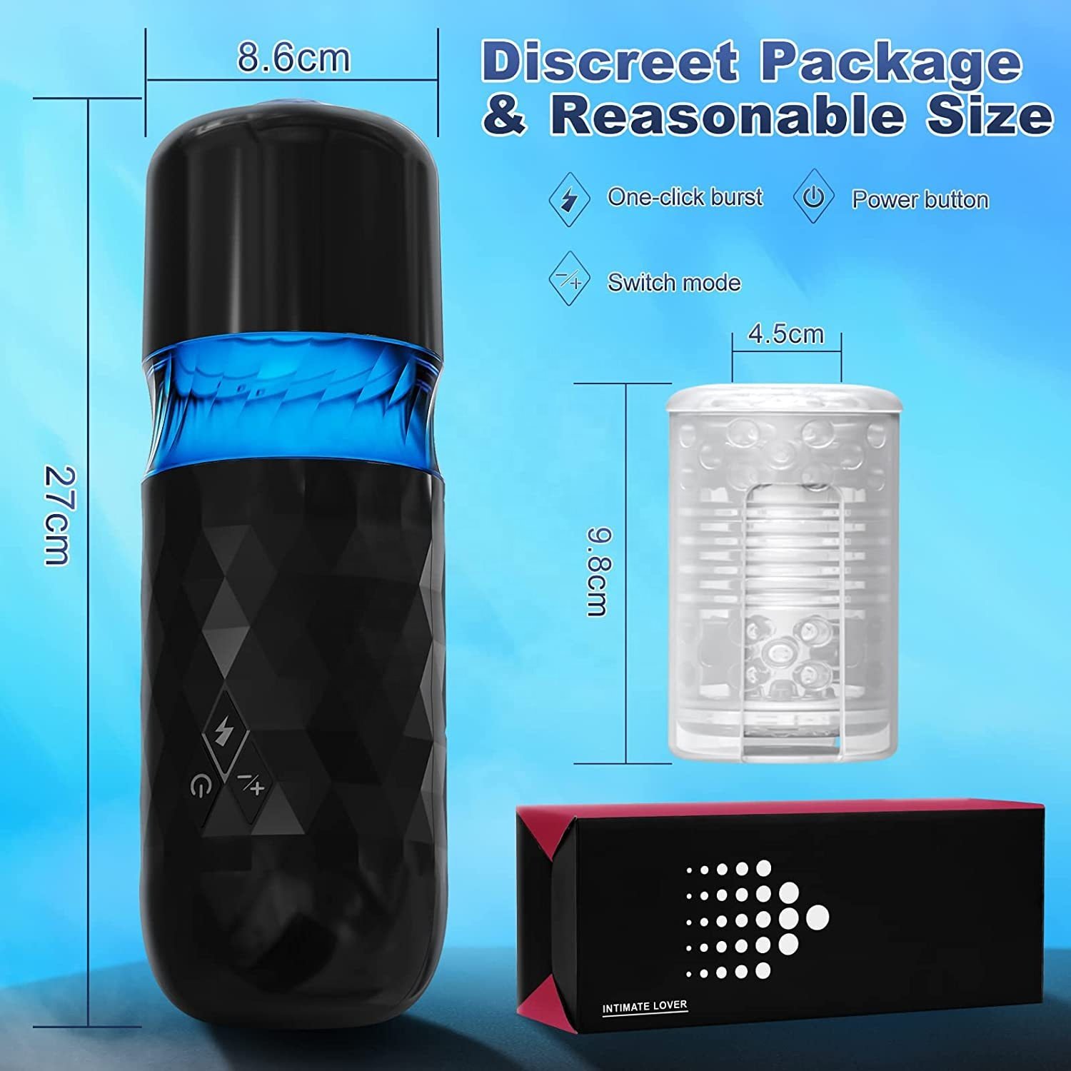 10-Frequency Variable Speed Automatic telescopic sucking intelligent voice heating vibration male masturbator Sex Toys for Men