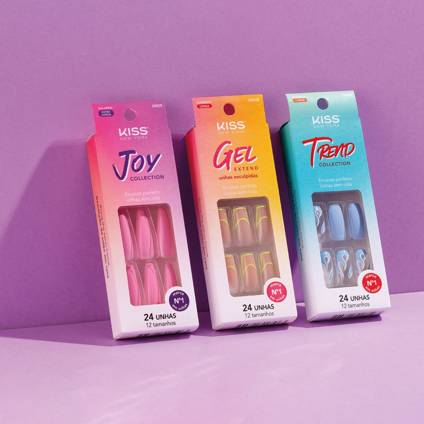 Wholesale high quality custom private label gel false nails box as long almond press on nail kits set package