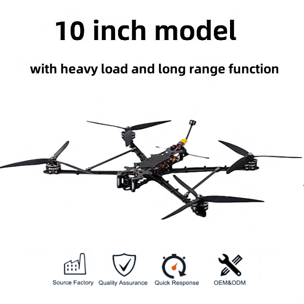 10-inch FPV drone 15-20km flight distance 40 minutes flight time 3.5-5kg payload GPS positioning function night vision camera