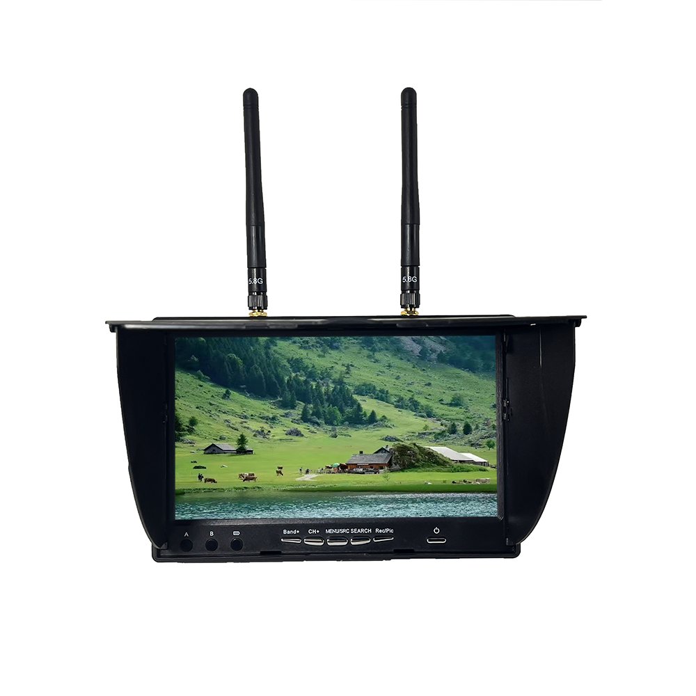 LCD5802-D Aerial FPV Monitor 7-inch Screen DVR Recording Drone HD Outdoor Aircraft