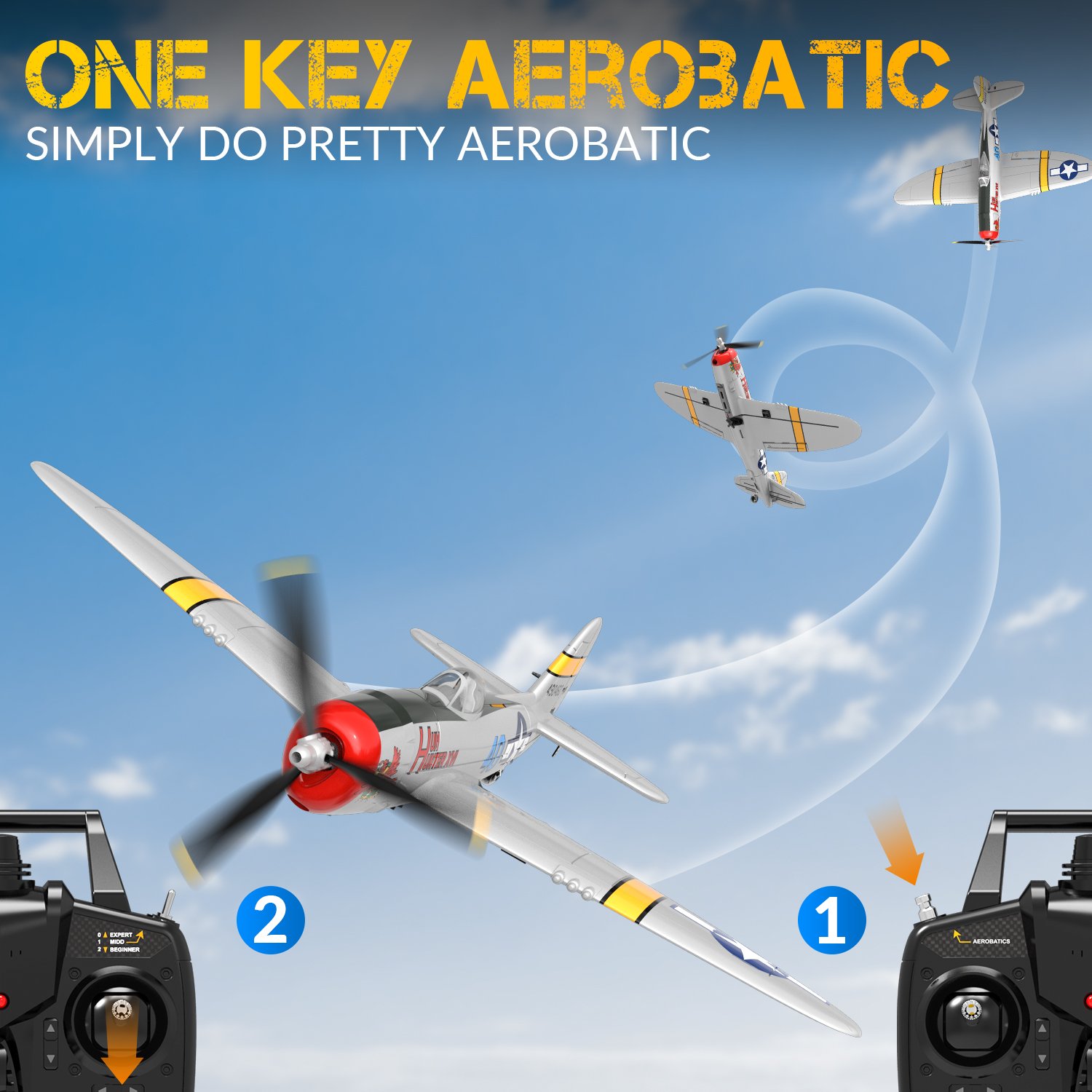 Volantex P47 400mm 4-CH RTF Toys EPP Foam Rc Planes Outdoor Radio Control Aircraft For Adults Children Gifts