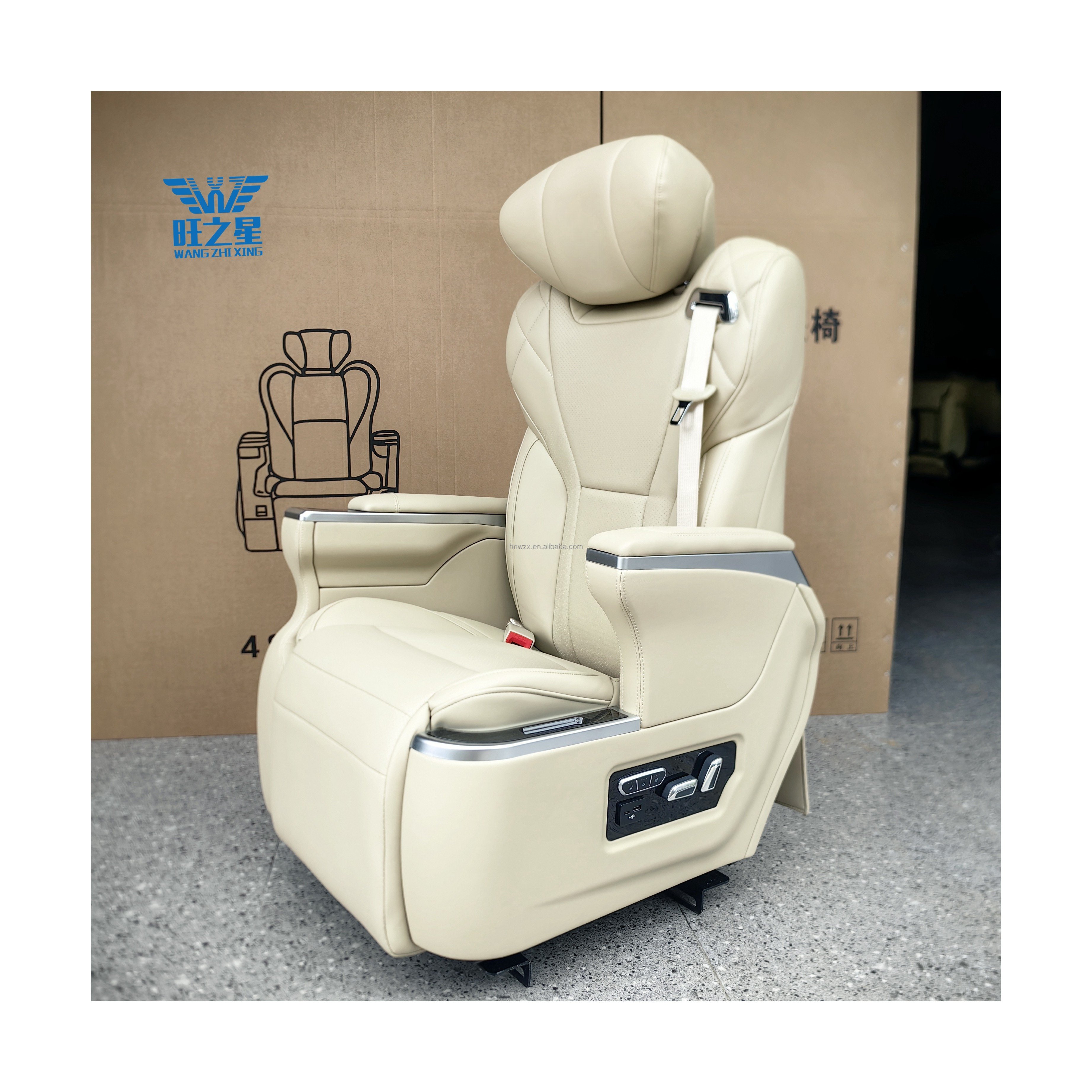 Luxury Business MPV Auto Aircraft Captain Beige Alpard Vip Van Car Seats for Modified Car Interior Upgrade Conversion kits