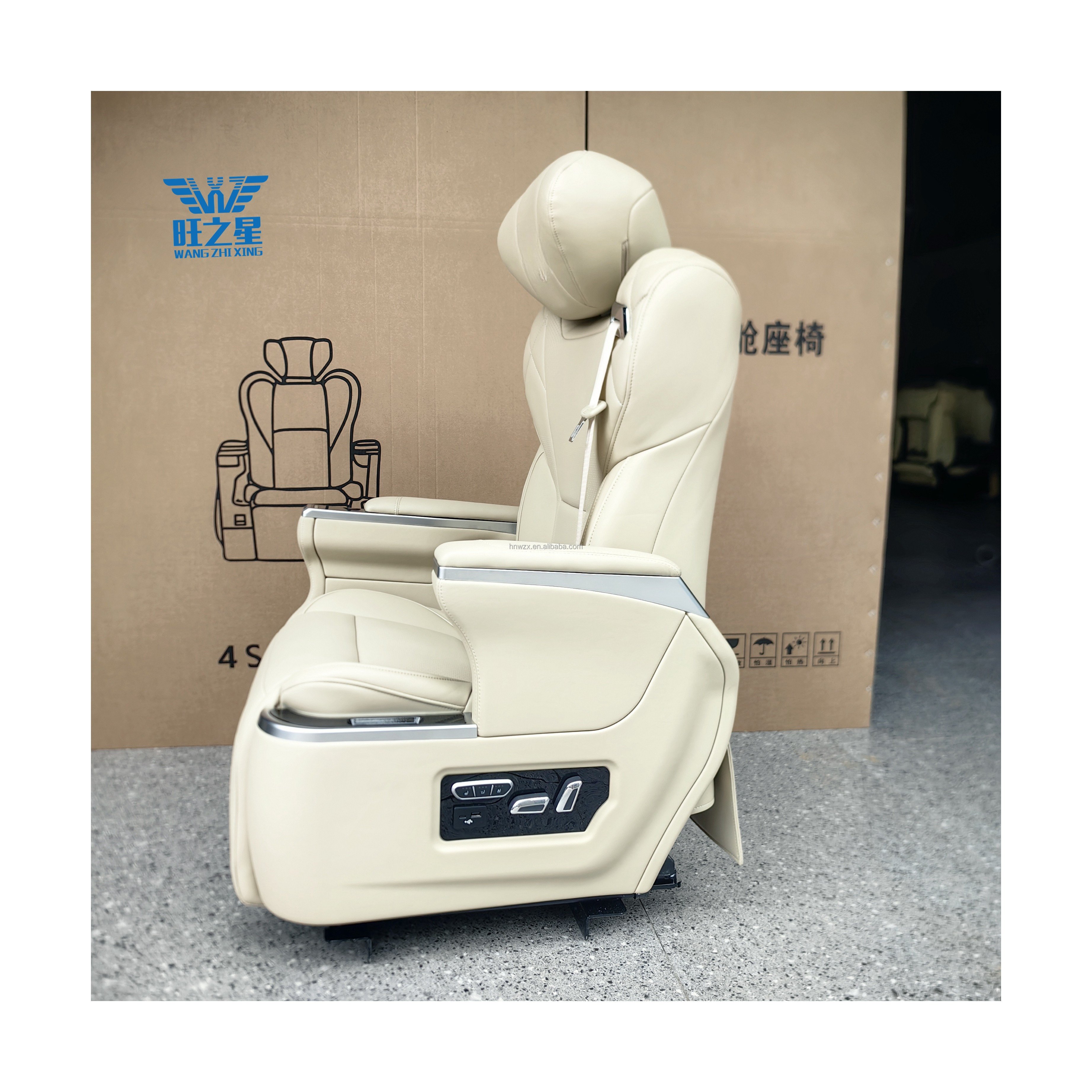 Luxury Business MPV Auto Aircraft Captain Beige Alpard Vip Van Car Seats for Modified Car Interior Upgrade Conversion kits