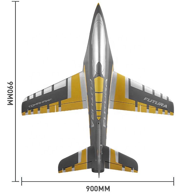 FMS 64mm Futura EDF Jet PNP with CNC Metal Landing Gear High Speed Aerobatics 900mm 40A ESC Brushless RC Plane for Enthusiasts