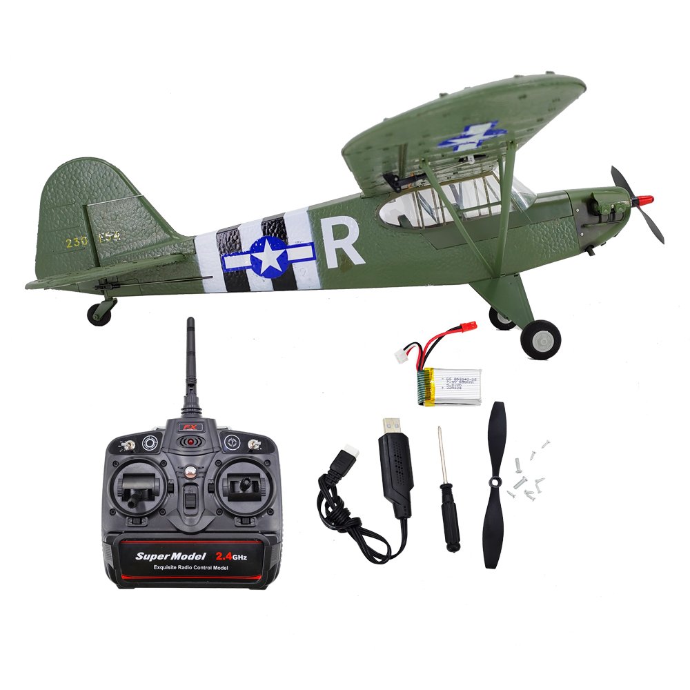 FX9703 RC Airplane 4CH 6-Axis 3D Fixed-wing Aircraft Model 1/16 World War 2 Aircraft Model J3 Brushless RC Helicopter