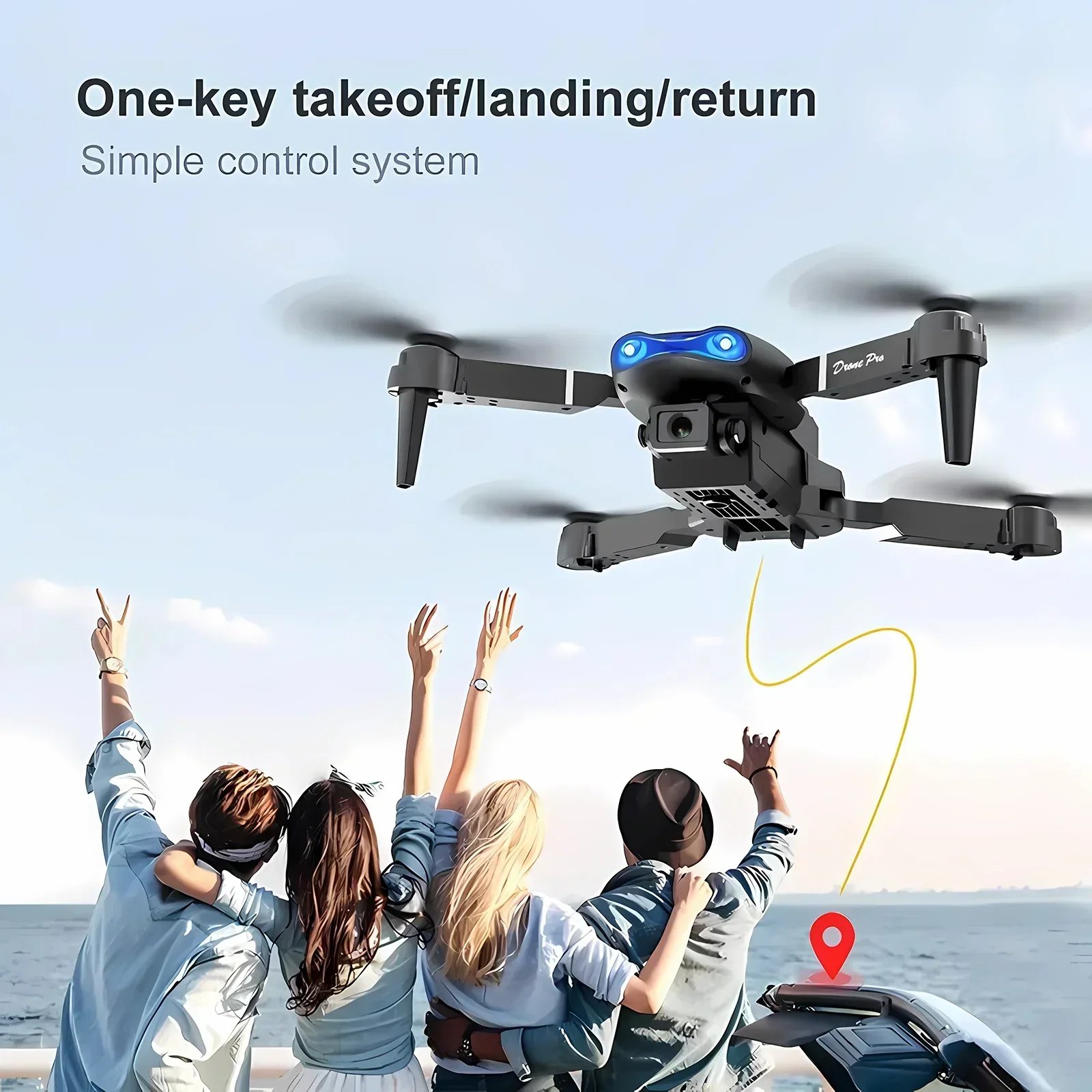Hot Selling Drone E99 Pro Hd 4k Dual Camera Remote Control Toy Mini Drone Brushless Machine 2.4GHz Wifi 3D RC Drone Foldable