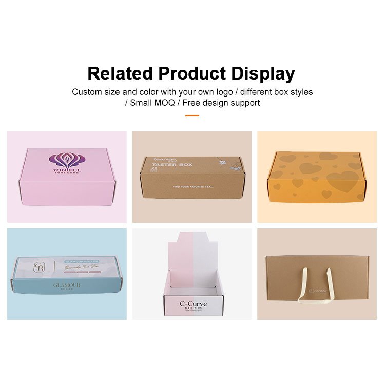 Packaging Pink Corrugated Paper Shipping Boxes Custom Printed Packaging Mailer Box With Logo