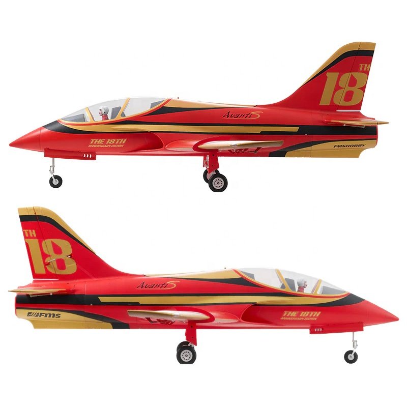 FMS EDF RC Sport Jet 90mm Avanti PNP 18th Anniversary RC Fighter Jets CNC Radio Control Plane High speed Aerobatic Performance