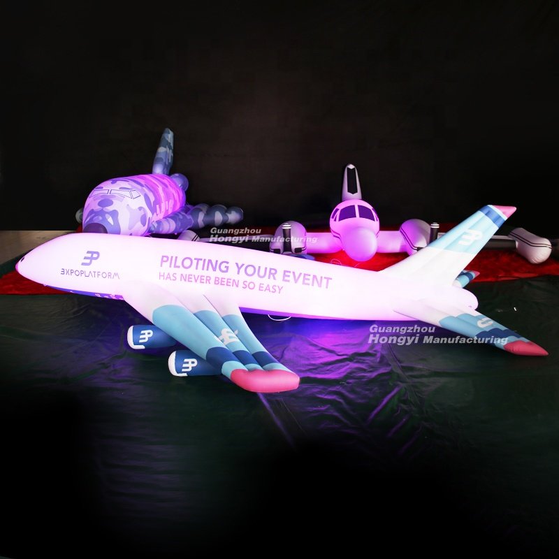 Advertising Inflatable LED Aircraft Space Shuttle Spaceship Air Plane Balloon Flying Aeroplane