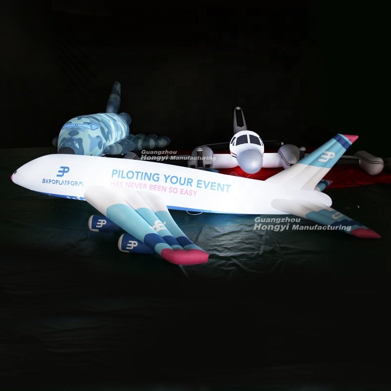 Advertising Inflatable LED Aircraft Space Shuttle Spaceship Air Plane Balloon Flying Aeroplane