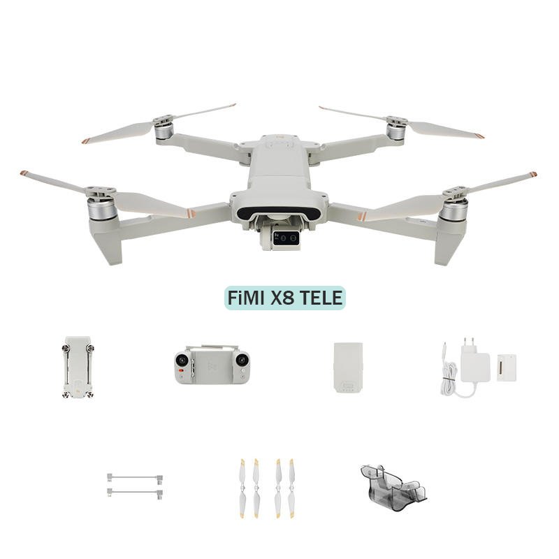 UAV Long Range Fimi X8 Tele Drone 30X Hybrid Zoom Timelapse Camera AI Super Night Video Beginner Drones