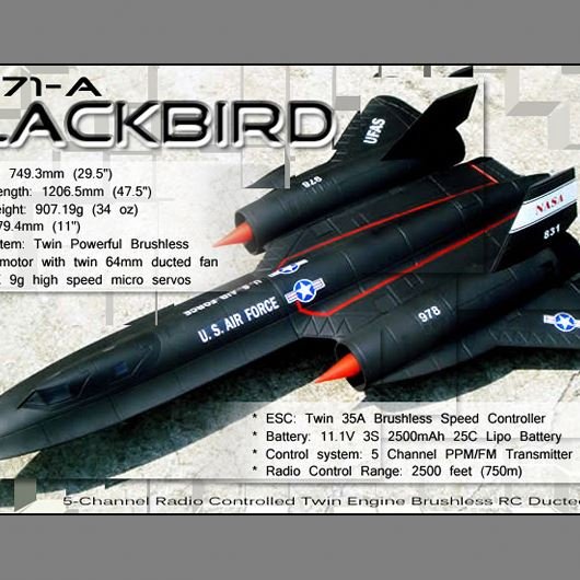 Excellent Stability High Quality SR71 Giant Scale Rc Airplane Plane