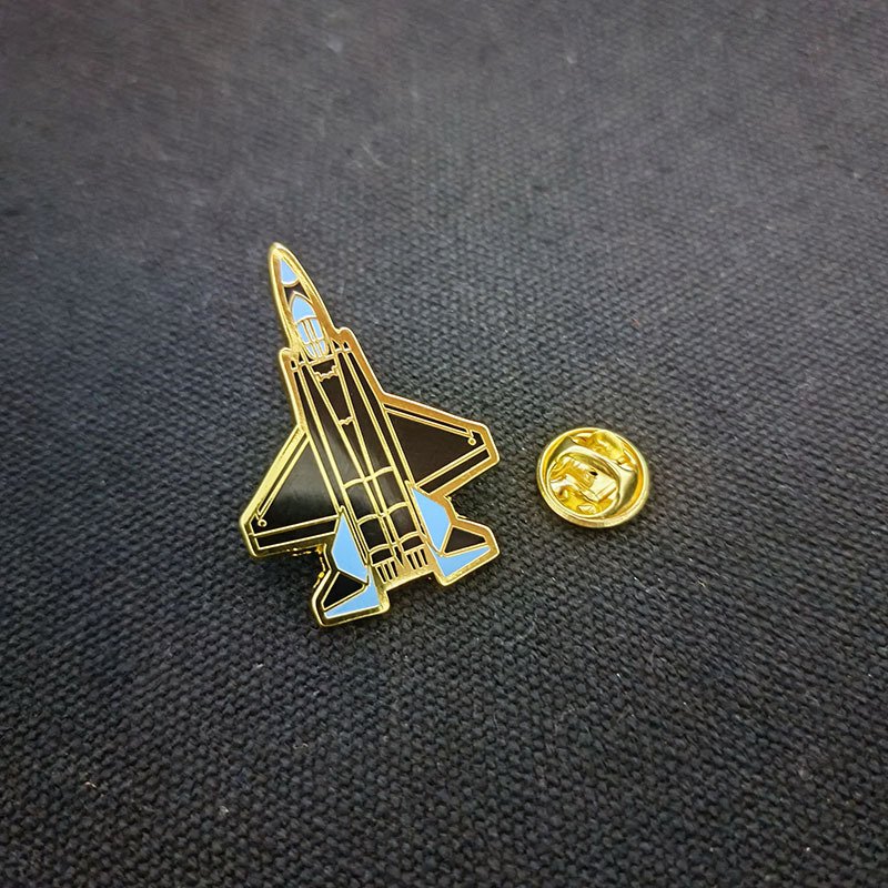 Custom Logo Plane Metal Airplane Helicopter Pin Badges Brooch Pin For Clothes