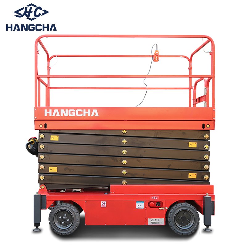 Hangcha Brand Wholesale Aerial Work Vehicle CE Self Propelled 7m Hydraulic Aerial Working Scissor Lifting Mobile Boom