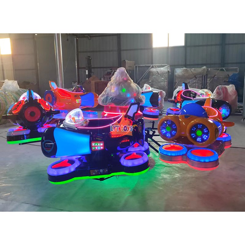 6 Seat Aircraft Spaceship Backyard Mini Carousel Kiddie Ride On Plane Merry Go Round For Sale