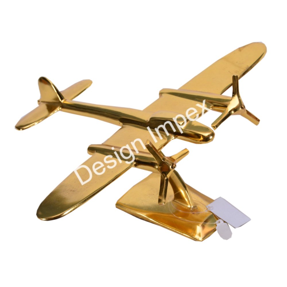 Gold Plated Luxury Aircraft Model Exclusive Quality Wholesale Aeroplane And Airplane Model For Business Gift