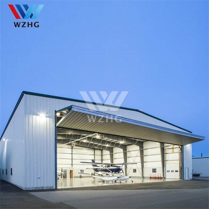 China Factory Manufacture Garages Large Span Steel Structure For Sale Space Frame Aircraft Hangar Design