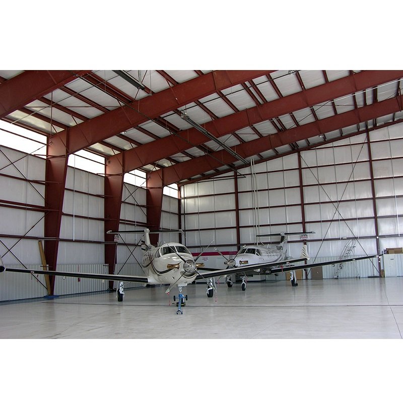 insulated prefab steel building kits for Private airplane hangars / Aircraft maintenance buildings / Helicopter hangars
