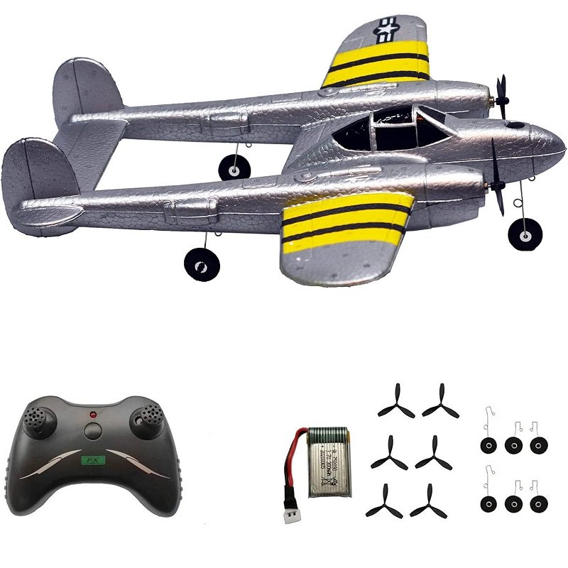 Fx816 Remote-controlled Aircraft P38 Lightning Fighter Fixed Wing Remote-controlled Aircraft Glider Model Toy