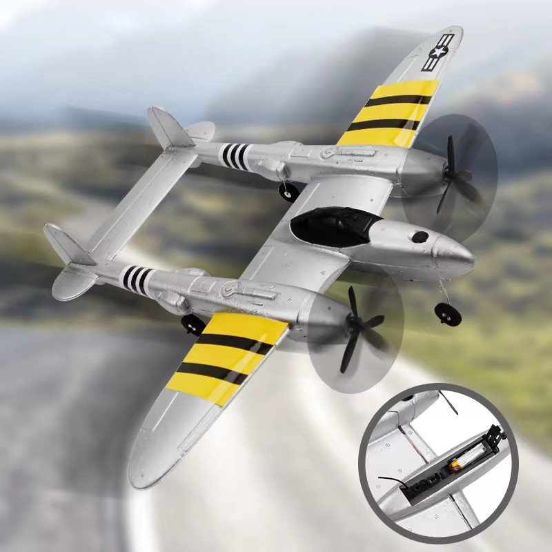 Fx816 Remote-controlled Aircraft P38 Lightning Fighter Fixed Wing Remote-controlled Aircraft Glider Model Toy