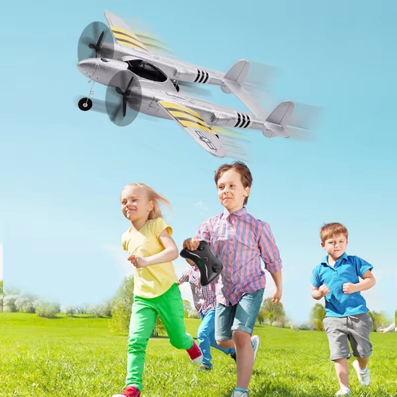 Fx816 Remote-controlled Aircraft P38 Lightning Fighter Fixed Wing Remote-controlled Aircraft Glider Model Toy