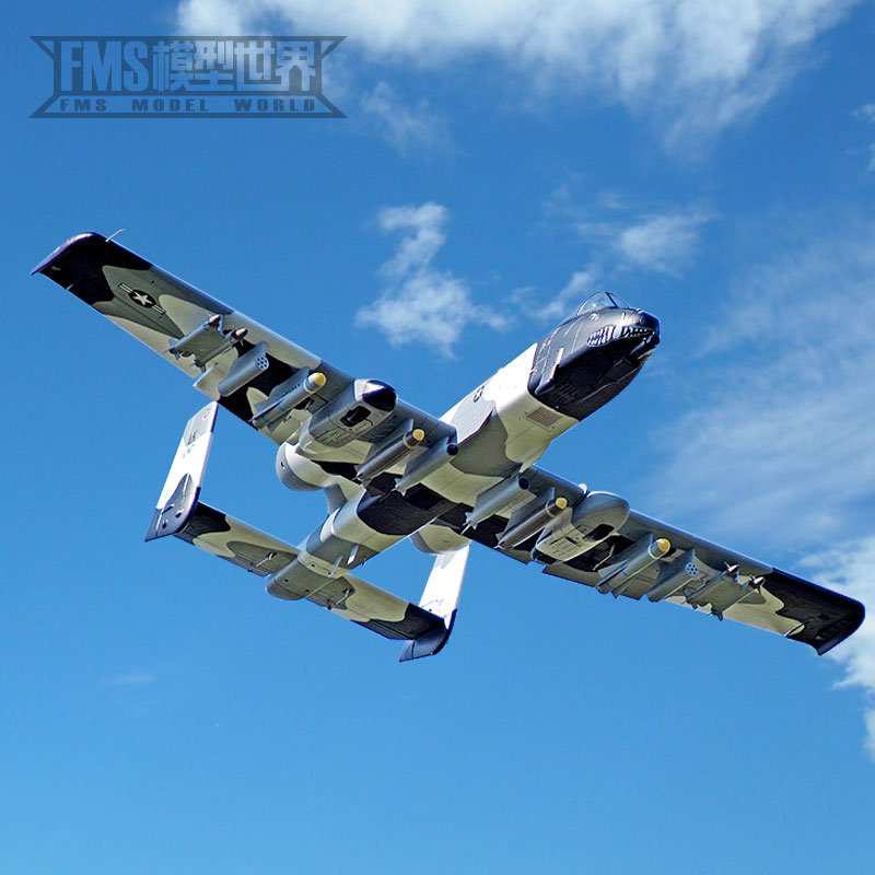 Ducted Fan EDF Jet A10 FMS 70mm V2 Twin Engine with Gyro 6CH 6S EPO PNP RC Airplane Model Hobby Plane Aircraft Avion Gifts