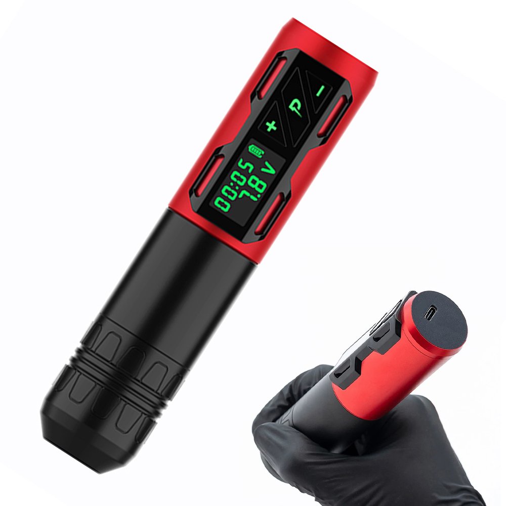 New 1800mah Tattoo Pen Machine Wireless Charging Stylus Pen Permanent Makeup Machine Aircraft Aluminum Alloy,aircraft Aluminum