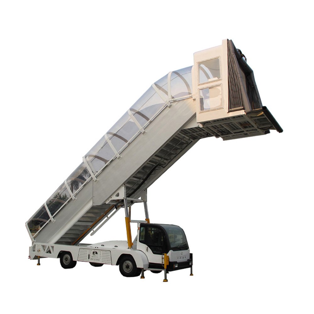 2nd hand and electric available/ self-propelled aircraft boarding airport stair truck with rain-roof