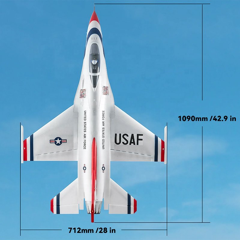 New FMS Hobby Airplane Remote Control RC Jet Fighter EPO 6CH 2.4G EDF 64mm F16 Fighting Falcon Brushless Motor 40A ESC PNP