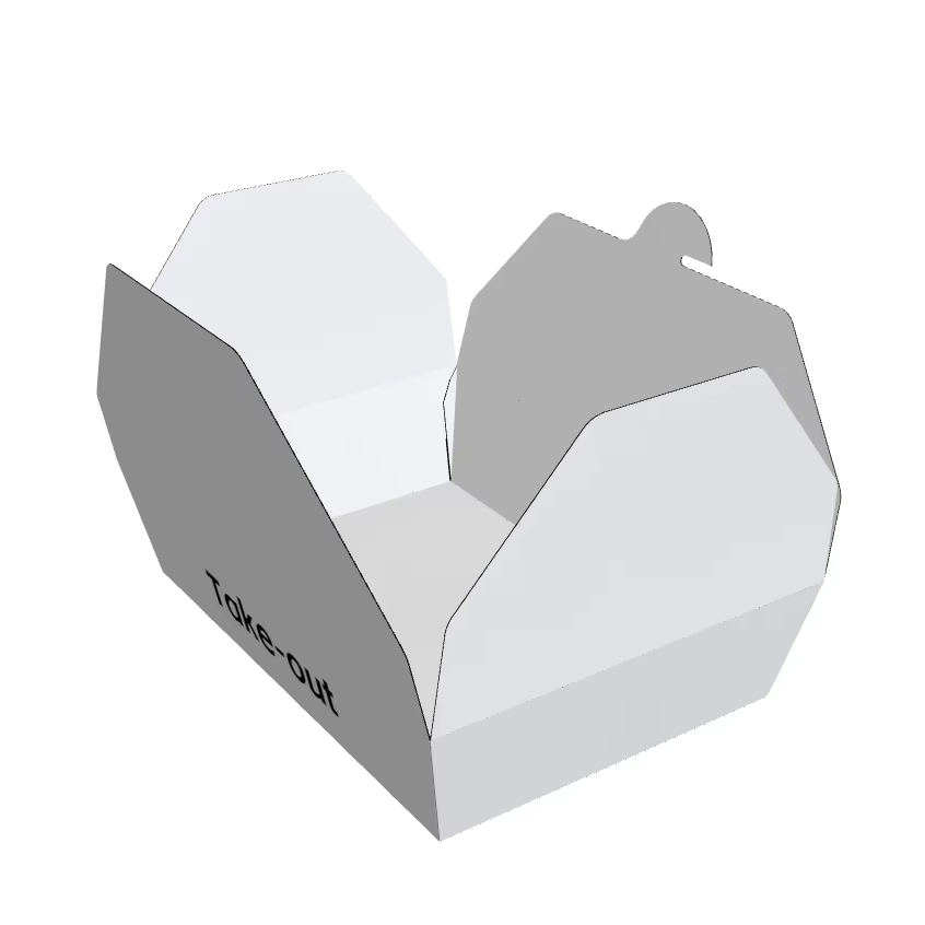2024 Hot custom pattern logo packaging lunch rectangular foldable take-out fast food box kraft paper lunch box