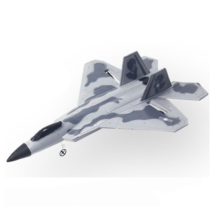 2022 new RC jet aircraft F22 warplane gyroscopic one-touch flight remote control aircraft for beginners