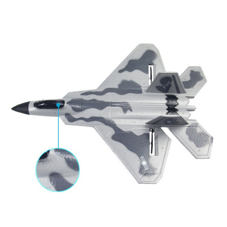 2022 new RC jet aircraft F22 warplane gyroscopic one-touch flight remote control aircraft for beginners