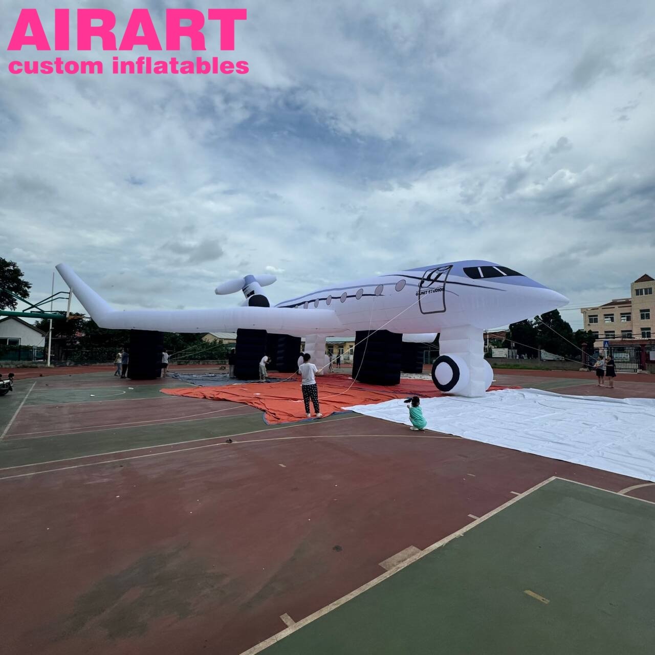 Super Large Inflatable Simulation Aircraft Model,Outdoor Customized Inflatable Giant Plane For Display