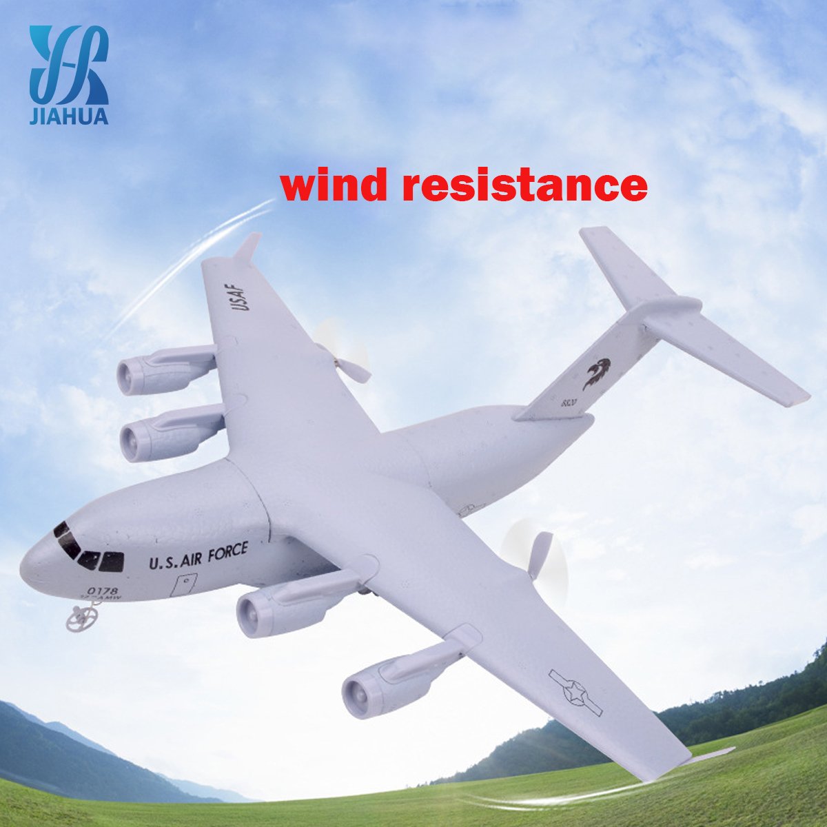 New epp C17 RTF flying model aircraft night led toy with remote control ucak aviones jet glider air rc plane airplane toys