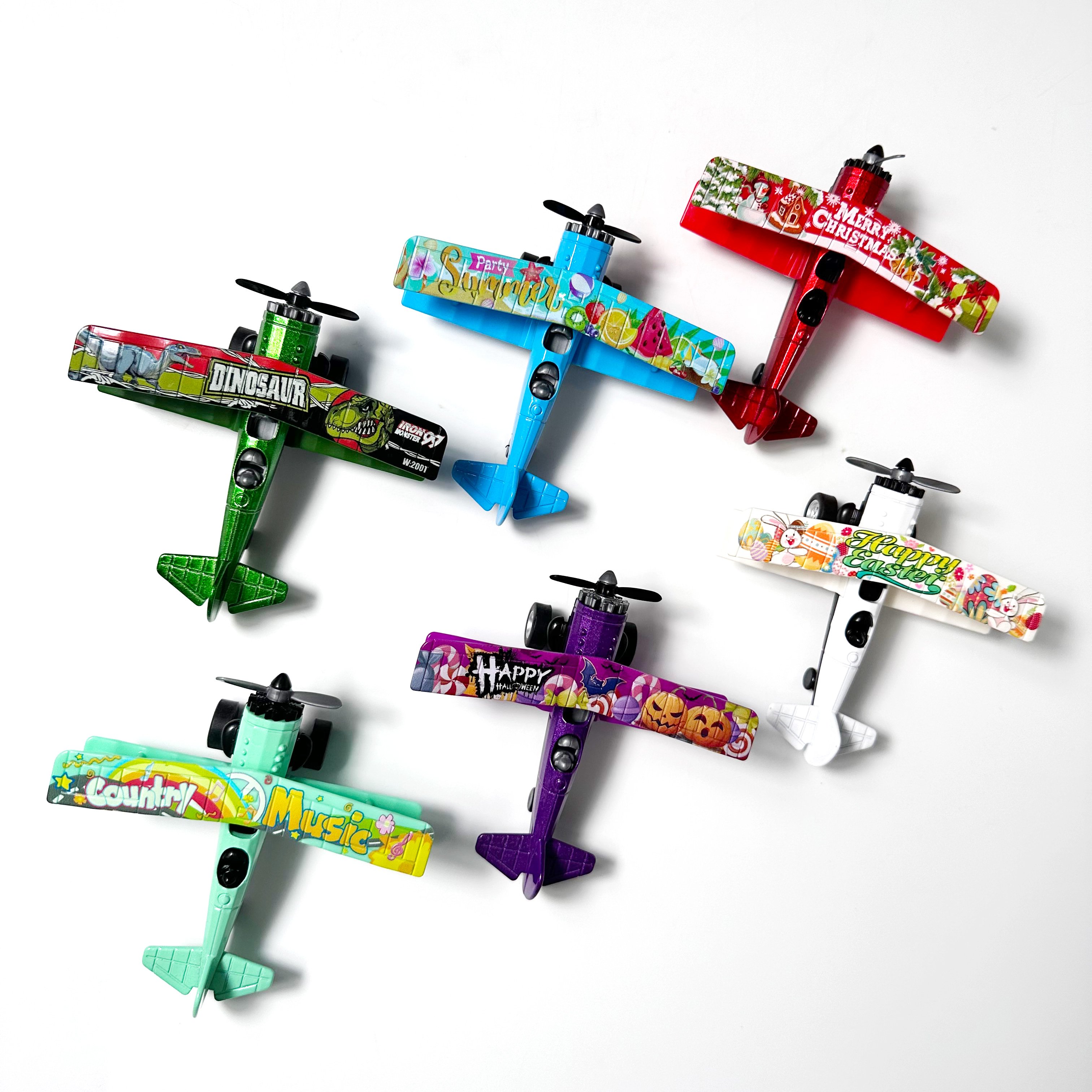 Sunq Toys Hot Selling Good Quality Pull Back Model Die-cast Aircraft Biplane Private Jet Flying Air Plane Toys For Sale