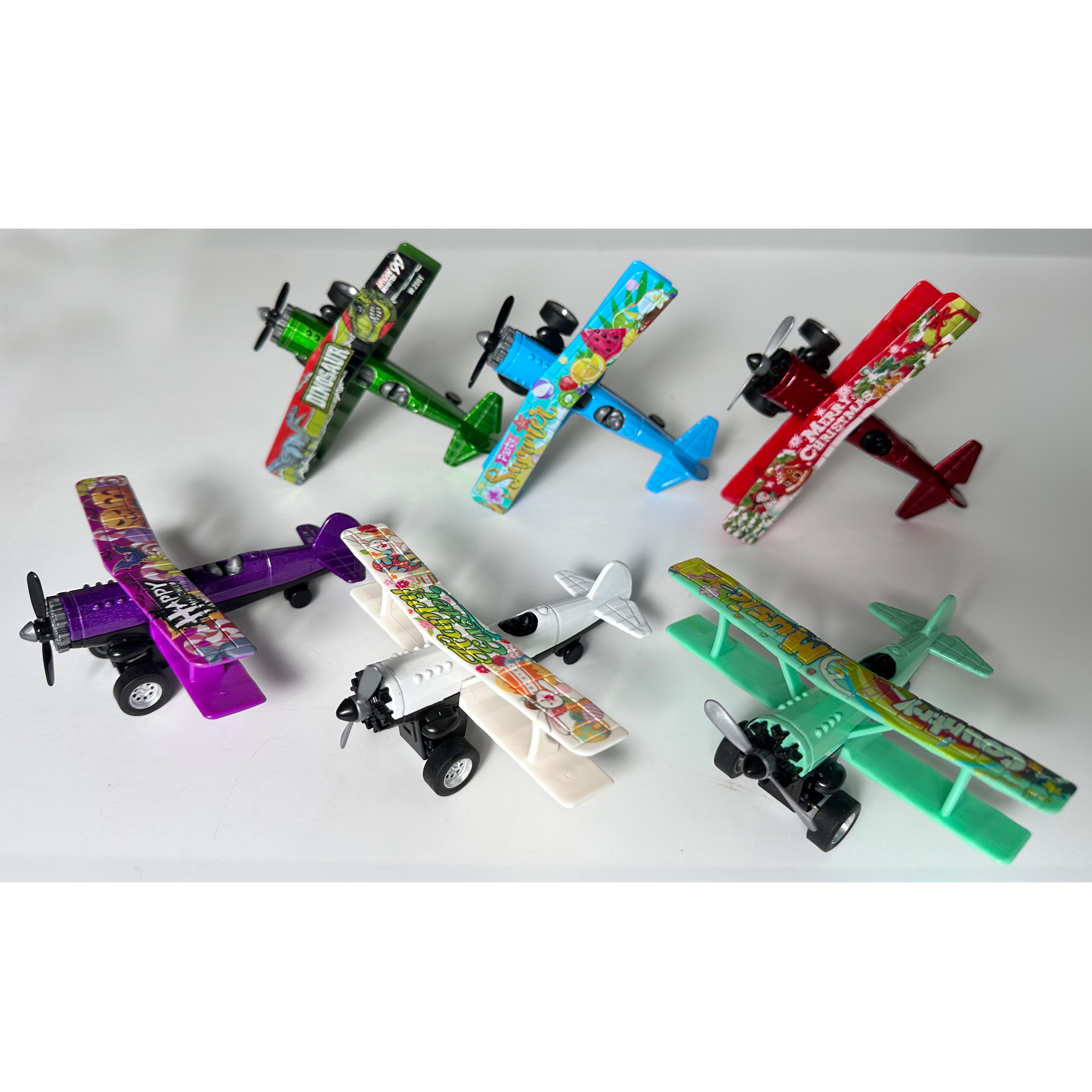 Sunq Toys Hot Selling Good Quality Pull Back Model Die-cast Aircraft Biplane Private Jet Flying Air Plane Toys For Sale