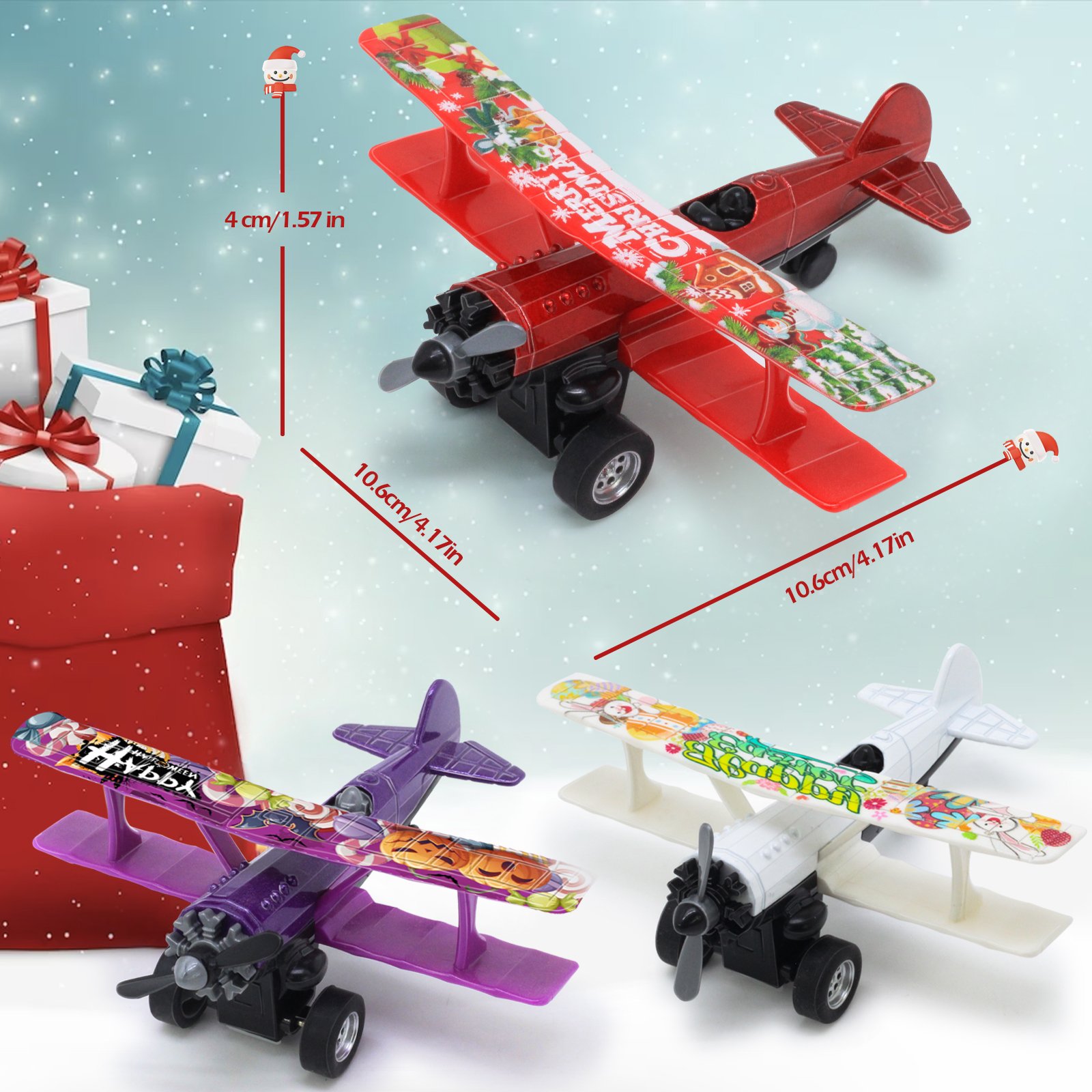 Sunq Toys Hot Selling Good Quality Pull Back Model Die-cast Aircraft Biplane Private Jet Flying Air Plane Toys For Sale