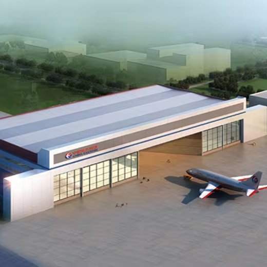 China prefabricated customized large span modern steel structure building hangar